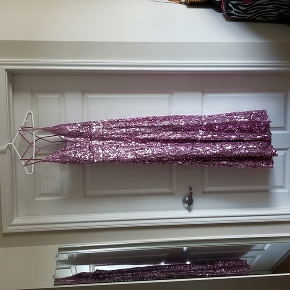 Beautiful Pink Sequin Dress (worn once to a Movie Premiere Red Carpet Event)! - Picture 2 of 3